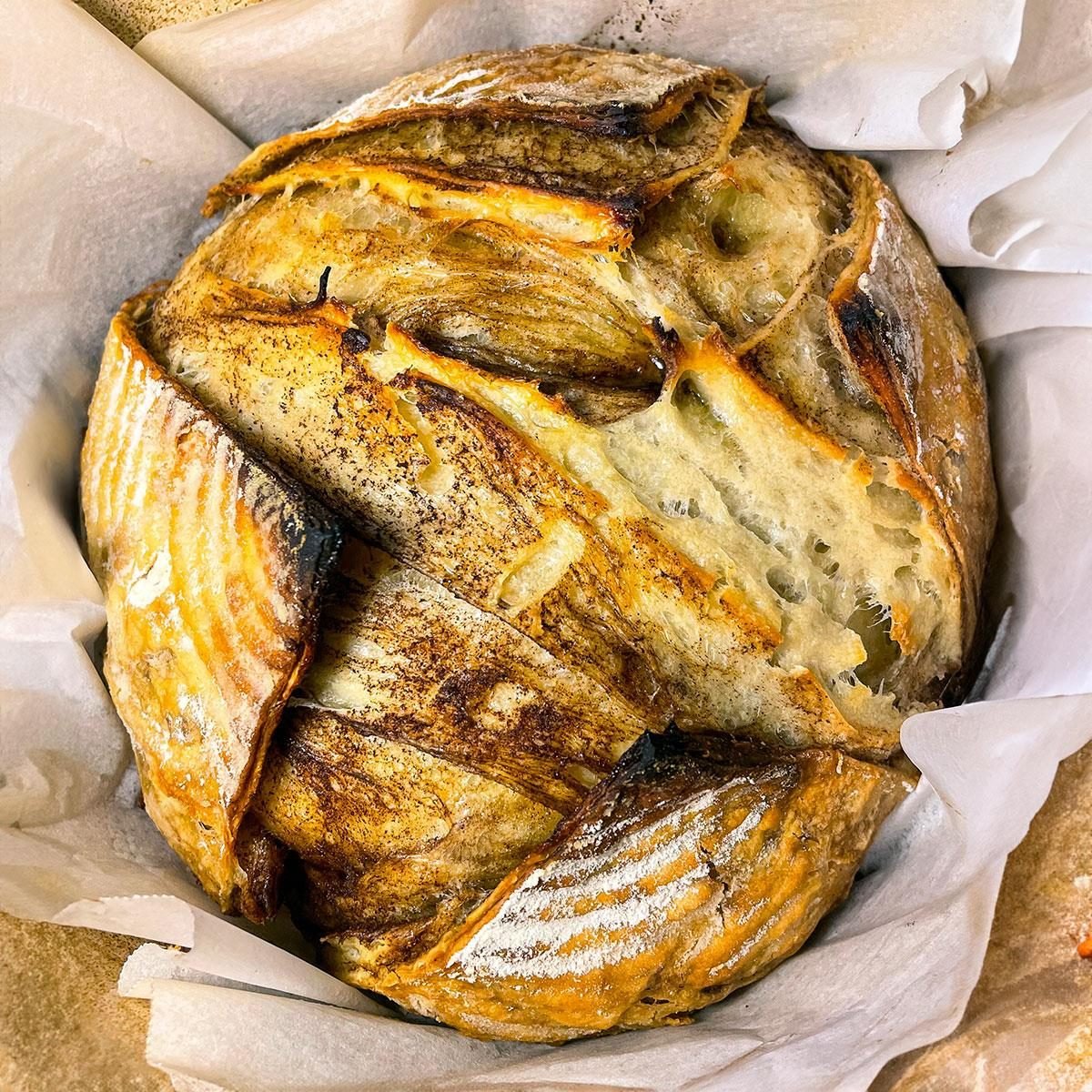 Elise Jesse’s Cinnamon Sugar Sourdough Croissant Loaf
