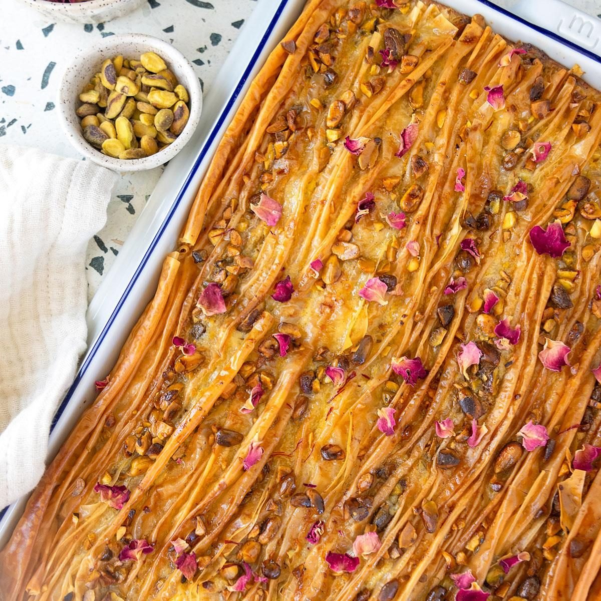 Hetal Vasavada’s Pistachio Cardamom Crinkle Cake